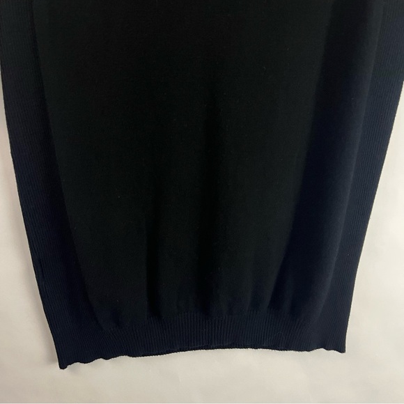 Alfani Black Knit Polo Shirt Rayon Blend Medium Short Sleeve Lightweight - Picture 11 of 11